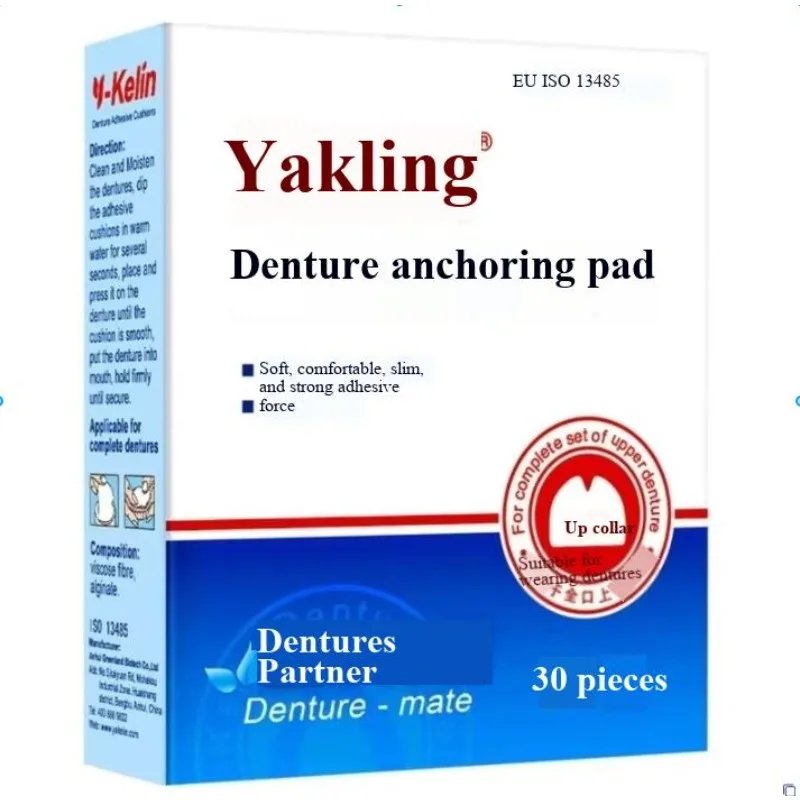 Denture Adhesive PadsYKELIN  30Pcs/Box Upper Jaw - Soft Comfortable Denture Cushion Liners Holding for Full Dentures Adhesive