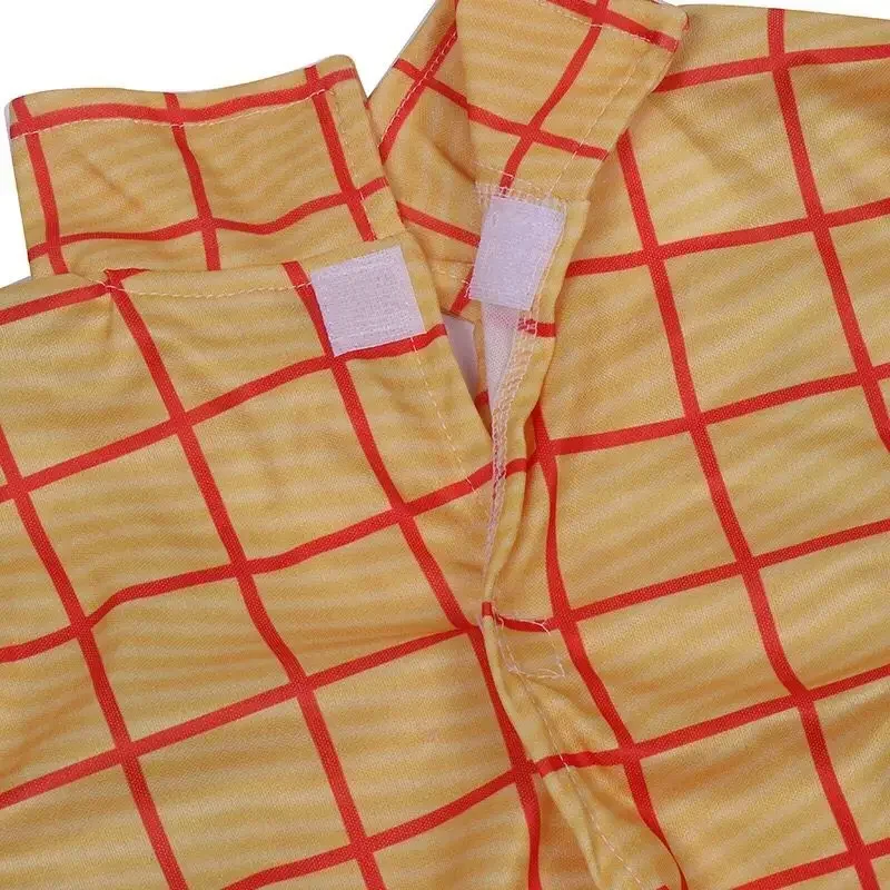 Boys Anime Character Hoodie Cowboy Dress Up Costumes Kids Fashion Plaid Button Down Costumes Halloween Performance Costumes
