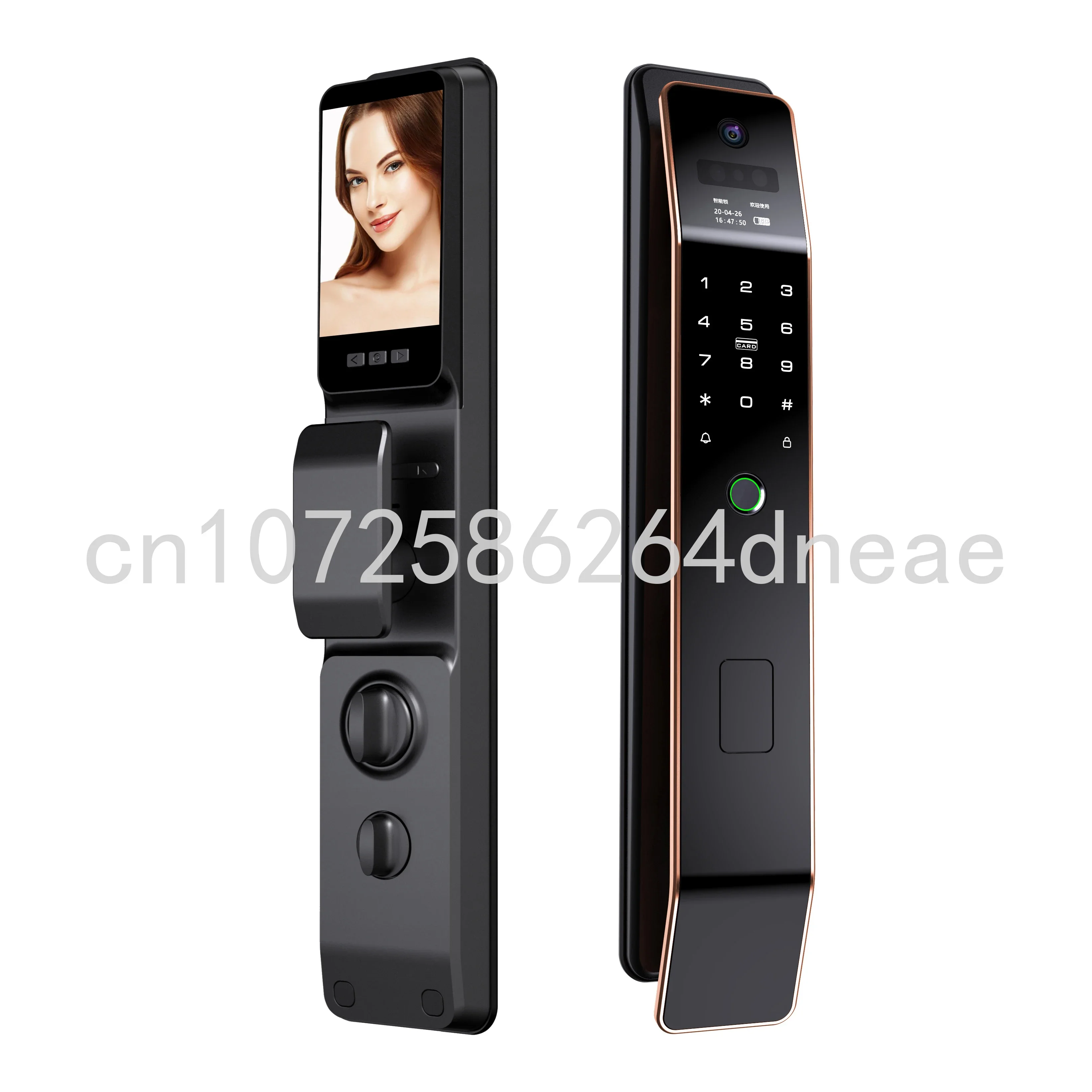 2023 New 3D Facial Recognition Smart Door Lock Camera Waterproof Face Recognition Smart Door Lock Fingerprint