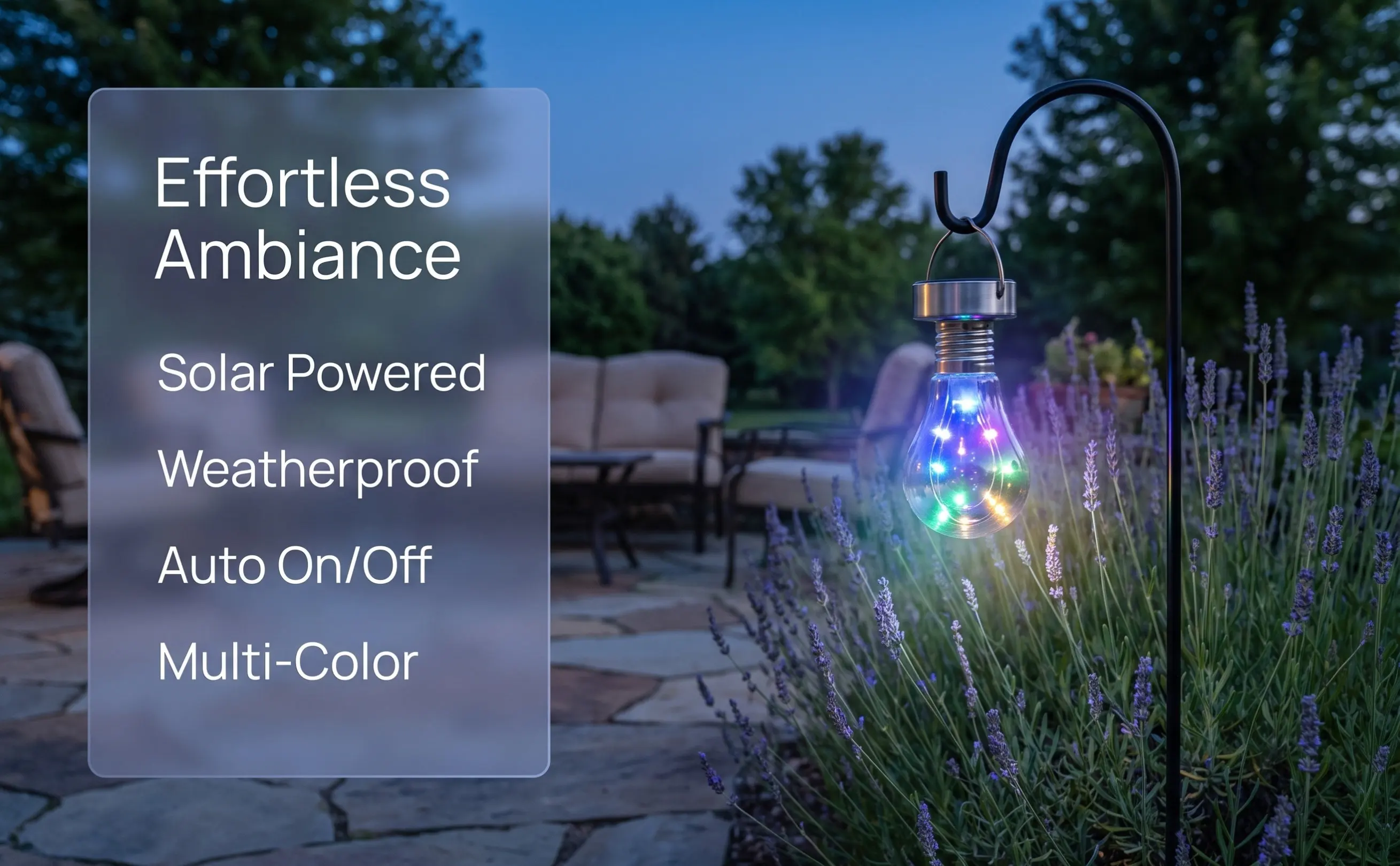 Solar Outdoor Lanterns – Waterproof Hanging Garden Lights for Patio, Yard, and Deck