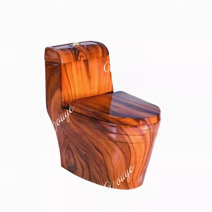 PP Boutique high-end wood grain, marble pattern toilet, super swirl one-piece toilet, ceramic color