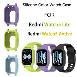 Silicone Color Watch Case For Xiaomi Redmi Watch 5 Active Hollow Soft Bumper Shell For Redmi Watch 5 Lite Smartwatch Accessories