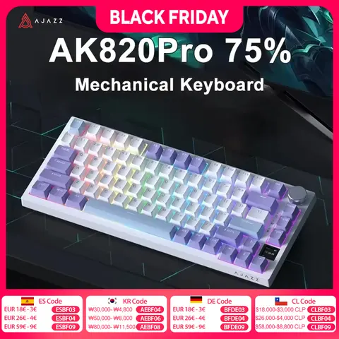 AJAZZ AK820 / AK820Pro clavier mécanique de jeu 75% 82 touches filaire monomode/Bluetooth clavier de joueur sans fil pour ordinateur portable