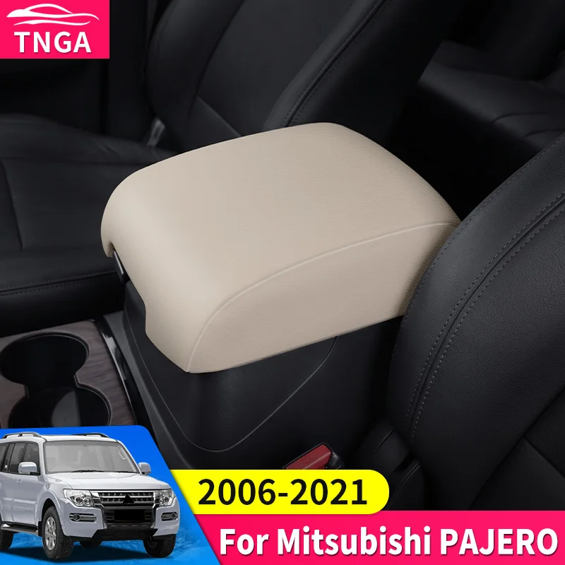 For Mitsubishi Pajero 2006-2021 Center Console Armrest Protective Pad Surface Cover Interior Decoration Upgrade Accessories