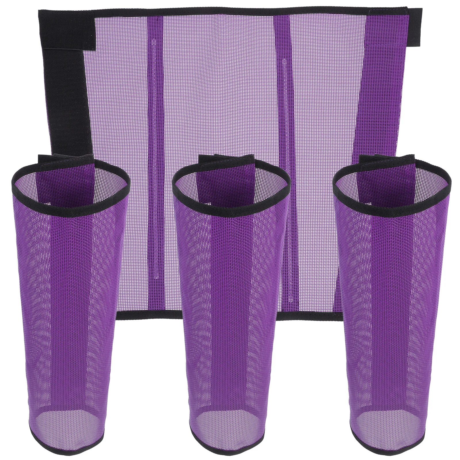 4 قطع من أحذية ركوب الخيل على شكل ساق الحصان، غطاء حماية يلتف شبكيًا قابل للتنفس باللون الأزرق #5