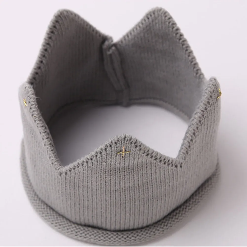 

Baby Kids Girls Warm Winter Thick Knitted Crown Hat Stretchy Comfortable Toddler Child Party Photo Prop Baby Knit
