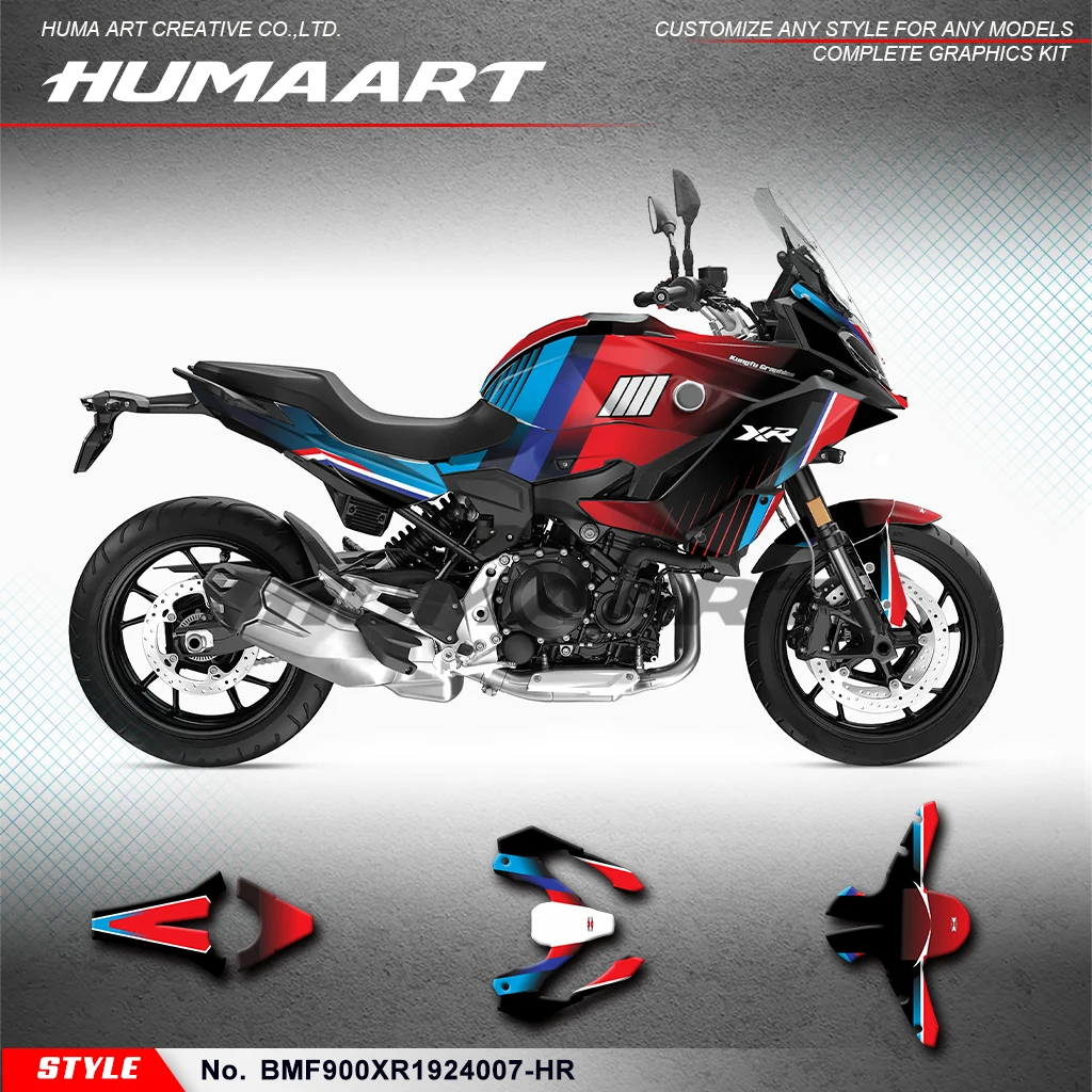 HUMAART Custom Stickers Adhesive Decals for BMW F900 XR 2019 2020 2021 2022 2023 2024 BMF900XR1924007-HR