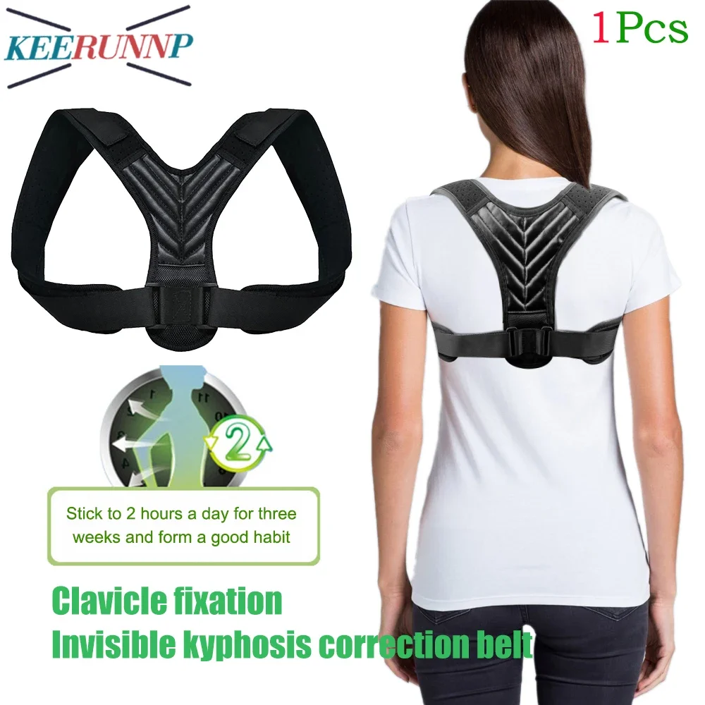 1Pcs Upper Back Brace Posture for Men/Women - Stylish Discreet Ergonomic Adjustable Back Straightener Brace for Improves Posture