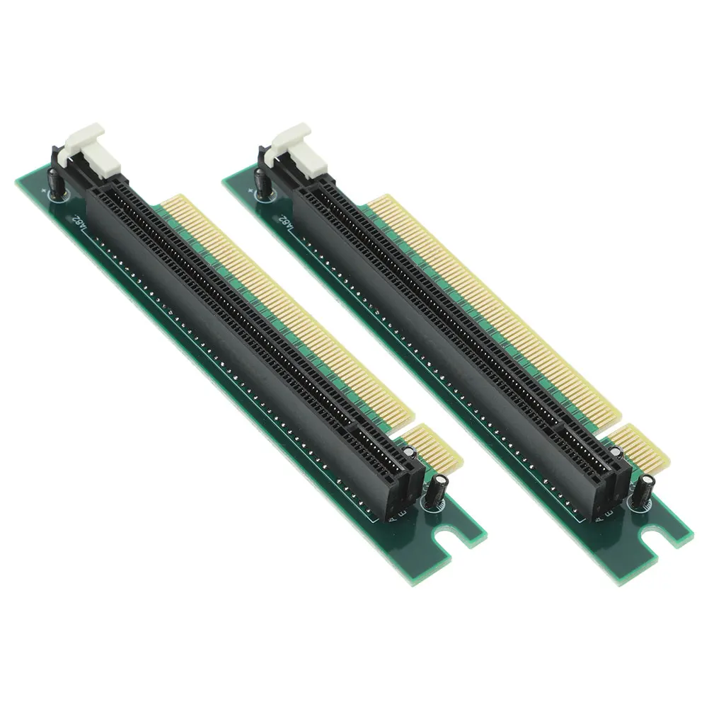 

2pcs Pcie Riser Card Adapter 16X Gpu Extension Graphics Card Extender 90 Degree Cable For Pcie Graphics Slot External Gpu Dock