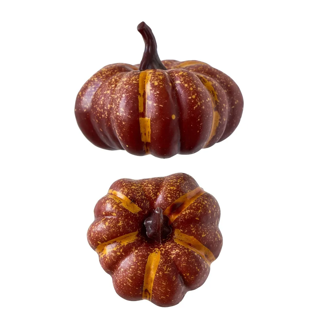 6PCS 1/9PCS Halloween Artificial Pumpkin Mini Fake Pumpkin Autumn Harvest Fake Pumpkin DIY Artware Decorative Props