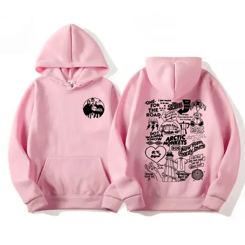هوديي رجالي من Rock Bnad Arctic Monkey Hip Hop كلاسيكي على الموضة في الشارع ملابس رياضية كاجوال مريحة بقلنسوة