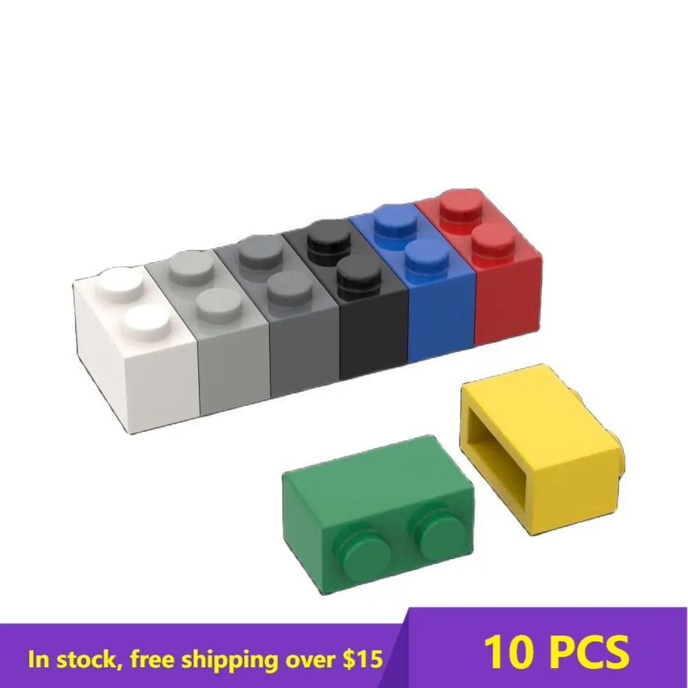 

10PCS Bricks Assembles Particles 3065 Without Column 1x2 Mini Bricks Building Blocks Replaceable Parts Toys For Children Gifts