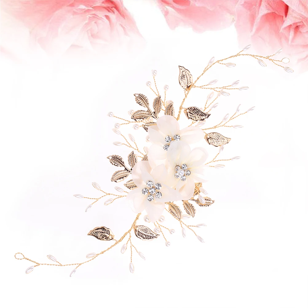 

Повязка на голову, аксессуары, повязка на голову, жемчужный горный хрусталь, ткань с цветком для свадьбы, руководство для невесты, свадебный головной убор, головной убор