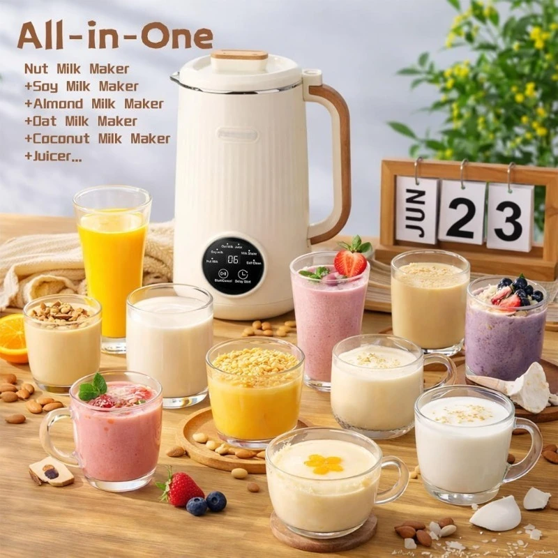 

Многофункциональная автоматическая машина для приготовления растительного молока (32 унции): соевое, миндальное, овсяное, кокосовое молоко, с функцией отсрочки старта и самоочистки