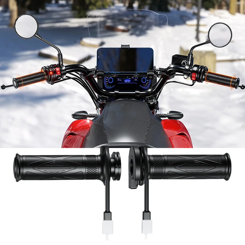 

DC 12V Motorcycle Hot Grip Motorbike ATV Scooter Electric Heated Grips 5-Gear Adjustable Temperature Motorcycles Heated Grips