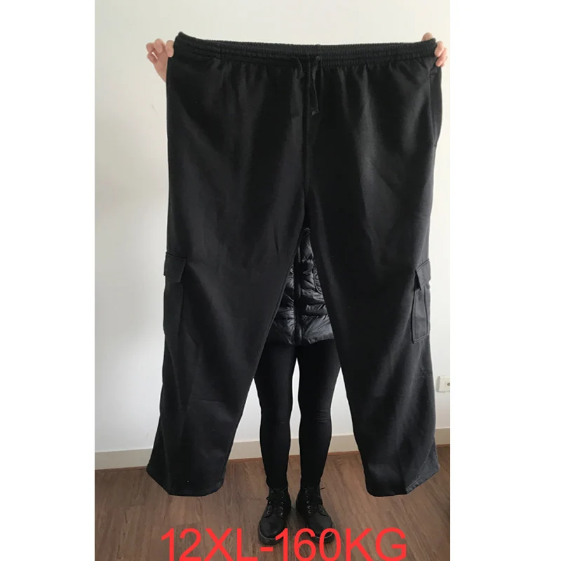 

Plus size 12XL 160KG High quality Autumn Winter men fleece Sweatpants large sports pants oversize pants 150KG 58 60 66 68 70