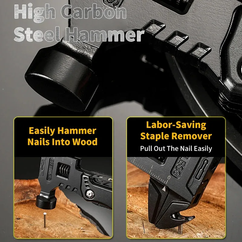 Couteau multi-outils en acier inoxydable, nouvelle clé multifonctionnelle, marteau, pince à couteau, outil de survie de Camping en plein air, outil d'économie de travail