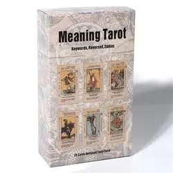 Tarot Card With Meaning On Them Beginner Tarot Keyword Antiqued Tarot Deck Learn Tarot 78 Cards Reversed