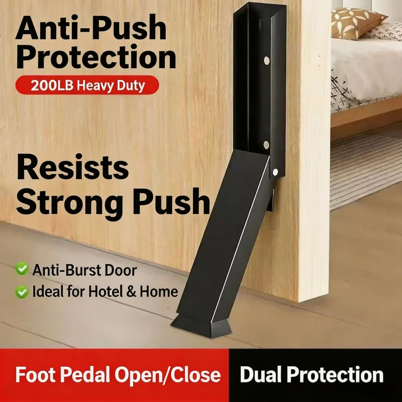 New Type Door Stopper Punch‑Free Door Holder Wind Resistant Anti‑Collision Door Wedge Security Door Block Household Door Stop P
