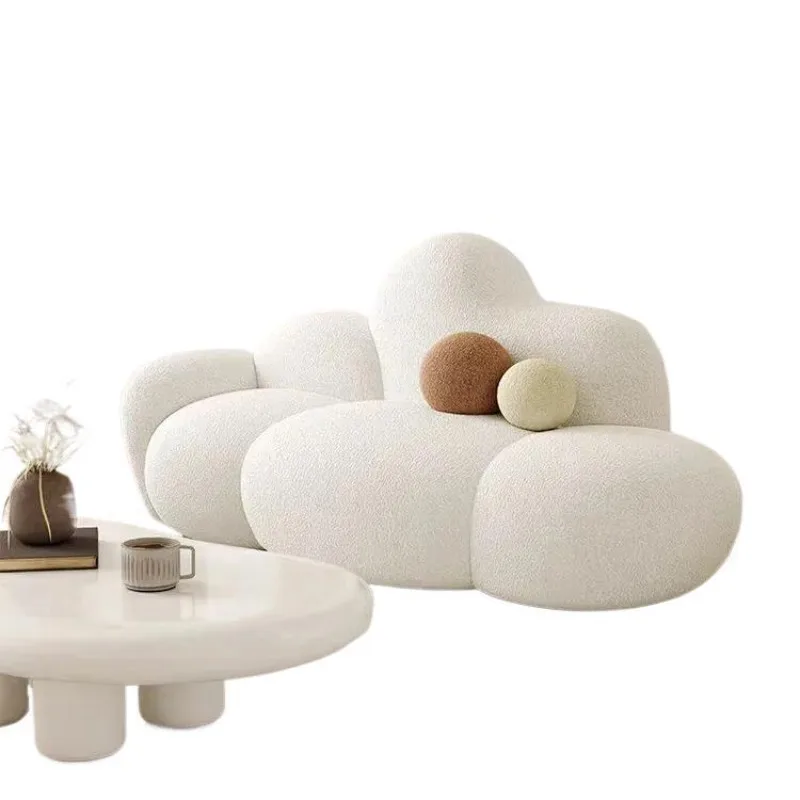 

sofa, curved reclining beauty salon, reception living room small apartment Internet celebrity bedroom small sofa