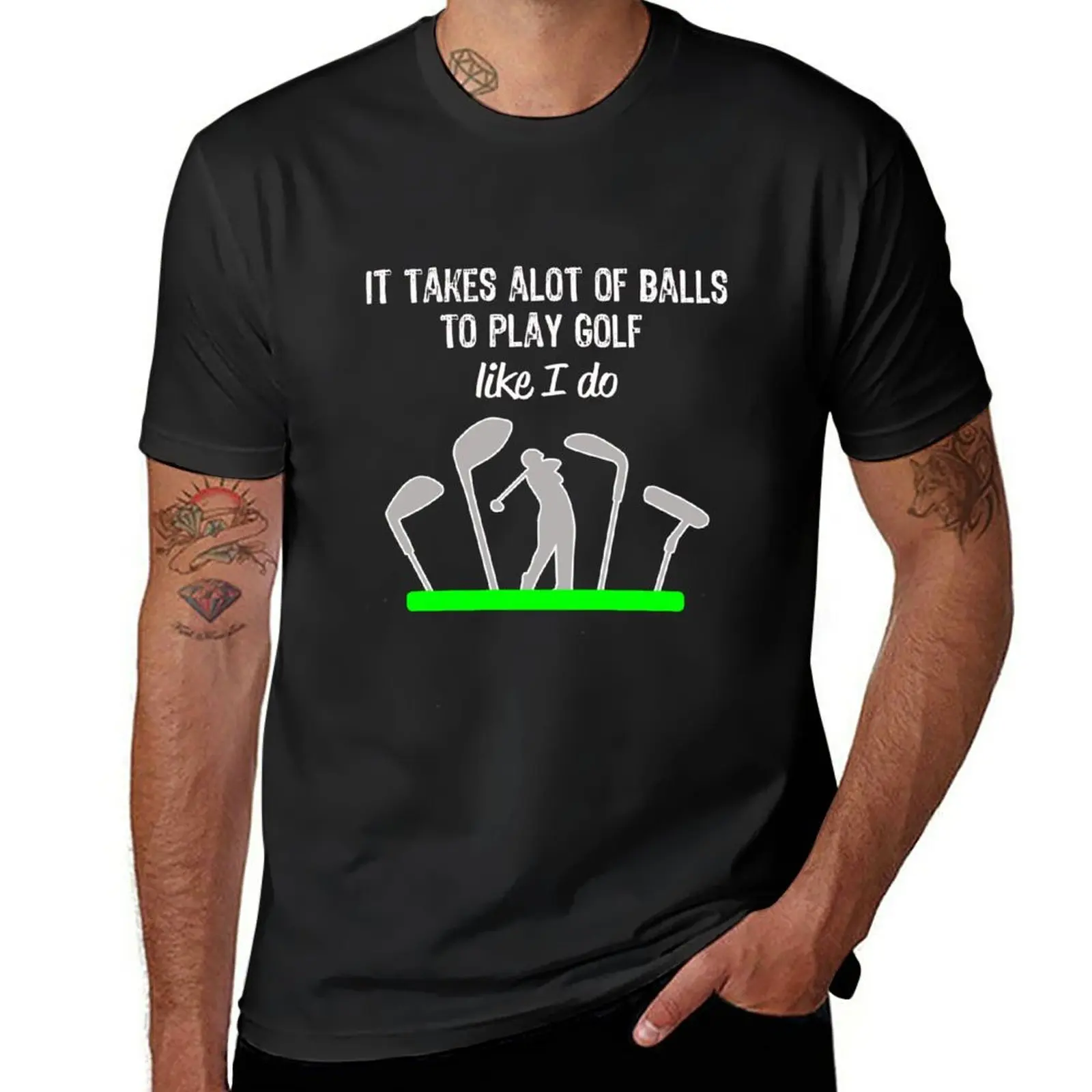 

New Funny Mens & Boys Golf Gift It Takes a Lot of Balls to Play Like I do! T-Shirt summer clothes men clothings