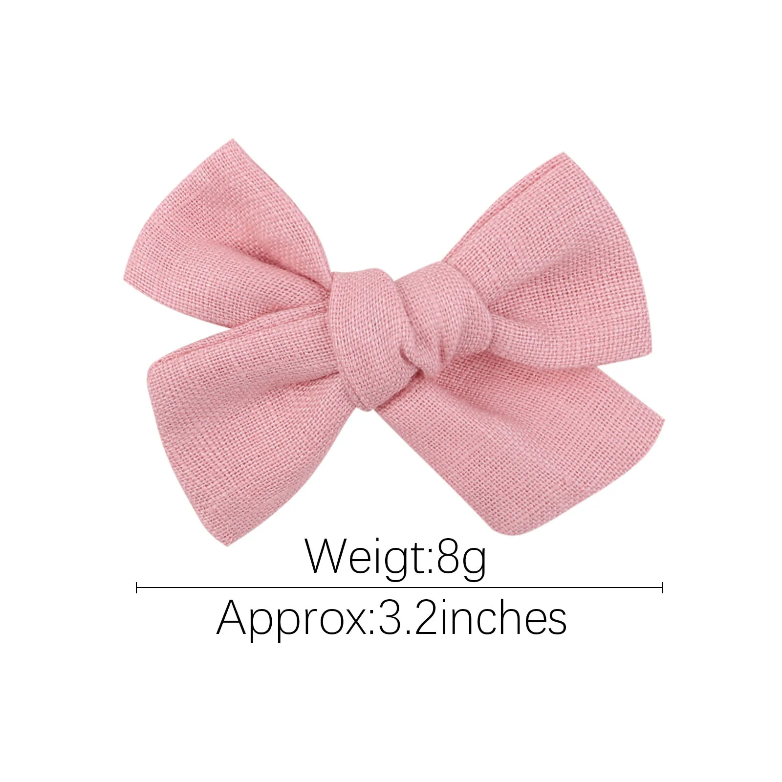 2Pcs/lot 12Colors 3.2Inch Cotton Hair Bows Bowknot With Clips For Girls Hair Clips Cute Barrettes Headwear Kids Hair Accessories