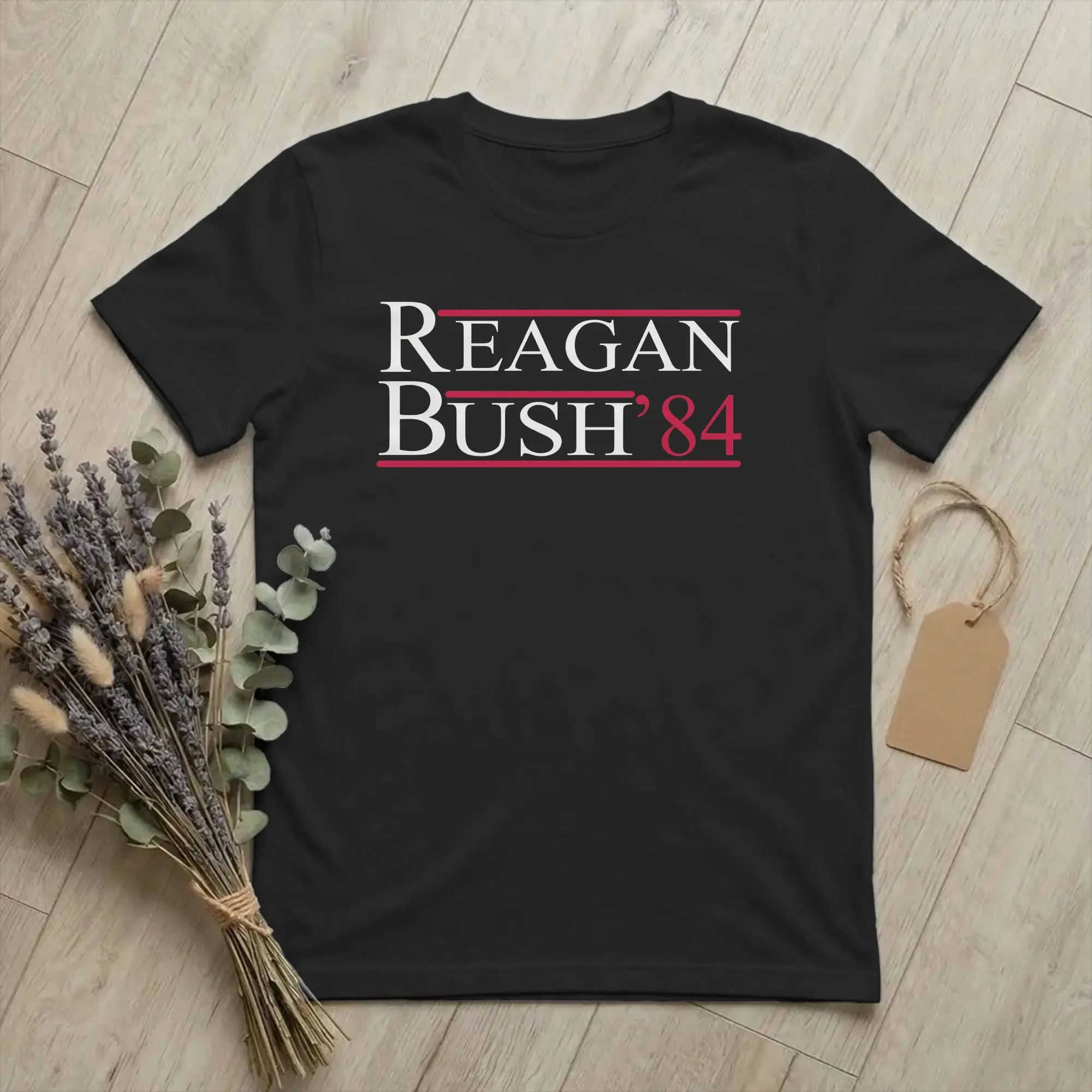 Hip Hop Reagan Bush 84 Law and Order Tshirts Men Round Neck Short Sleeve Tops  Cotton Summer TopsTops