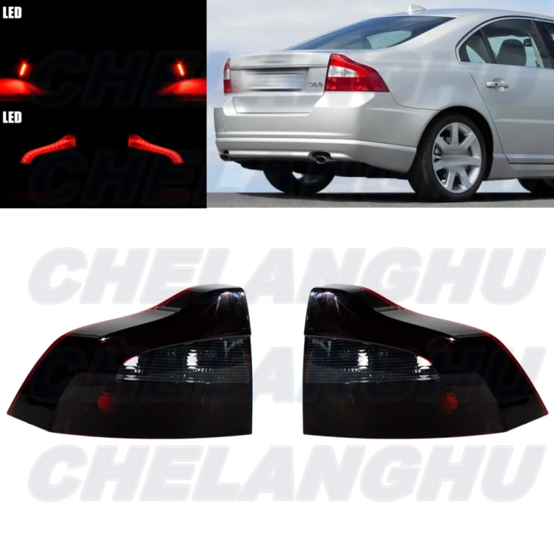 

For Volvo S80 2007 2008 2009 2010 2011 2012 2013 1 Pair Smoker LED Tail Light Rear Lamp Without Circuit boards Car accessories