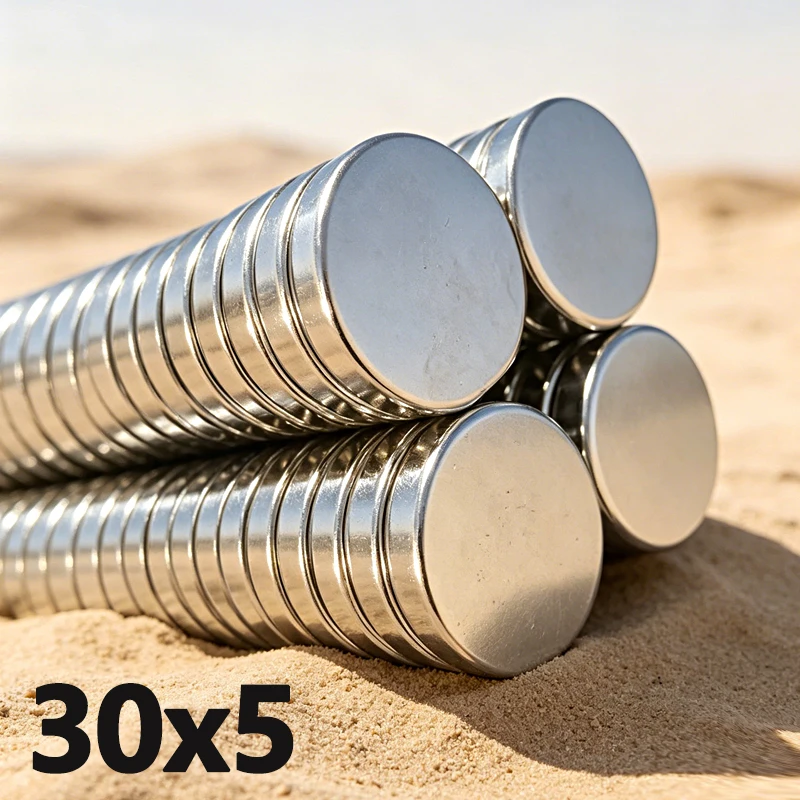 30x5mm Magnet N35 NdfeB Permanent Magnetic Imanes 30*5mm Accessory 1/2/3/5/8/10pcs Round Shape Garage Tool Neodymium Magnet