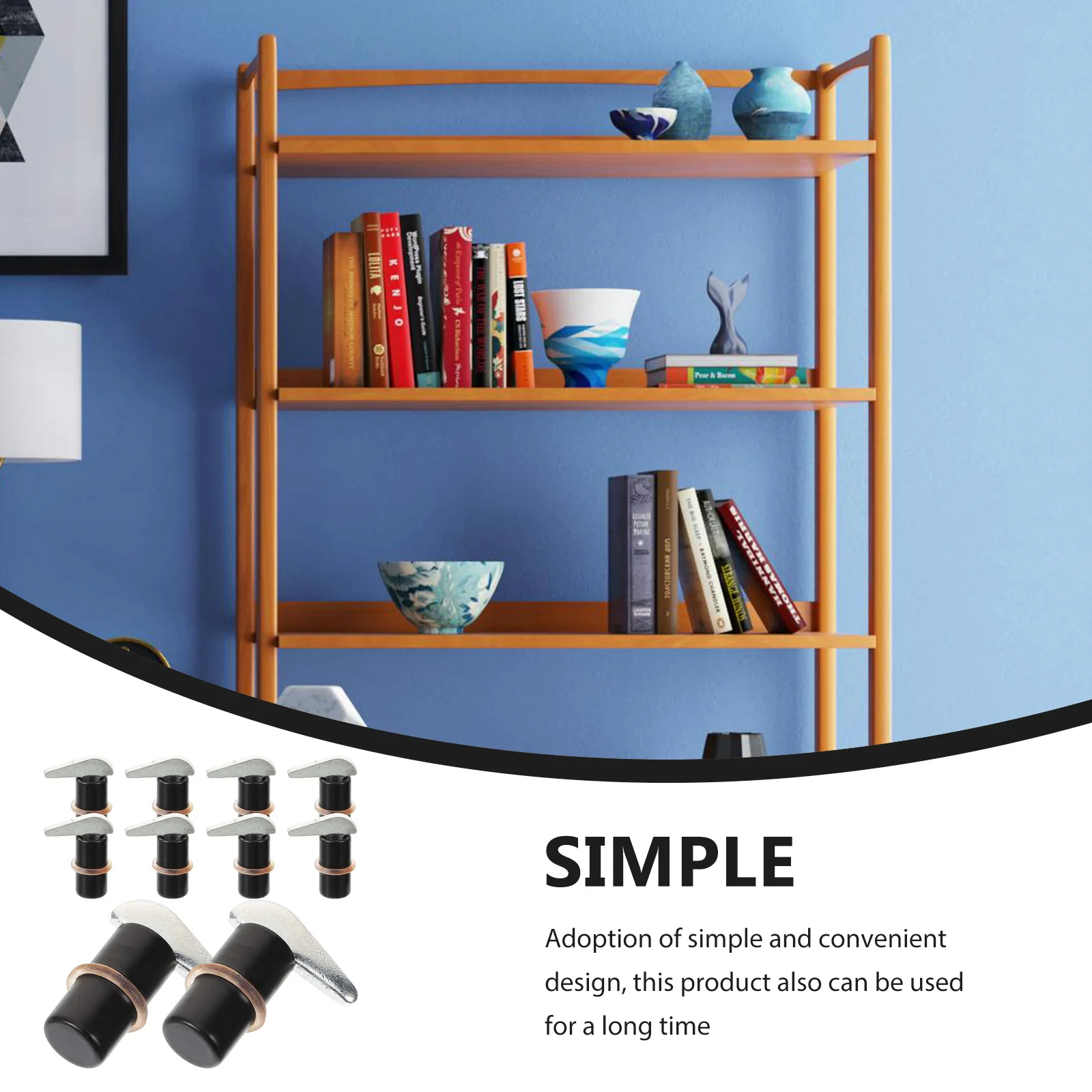 

10Pcs Shelf Support Pegs Cabinet Shelf Clips Thick Solid Metal Pins for Furniture Bookshelves Durable and Sturdy