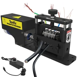 Automatic Electric Wire Stripper Machine, Cable Stripping Machine 6 Channels & 5 Carbide Blade, Adjustable Stripping Wire Tools