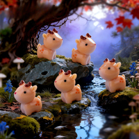 20/50pcs Miniatures Cute Deer Ornament Model Home Car Decoration Figurines Crafts Resin Mini Landscape Home Accessories Gifts