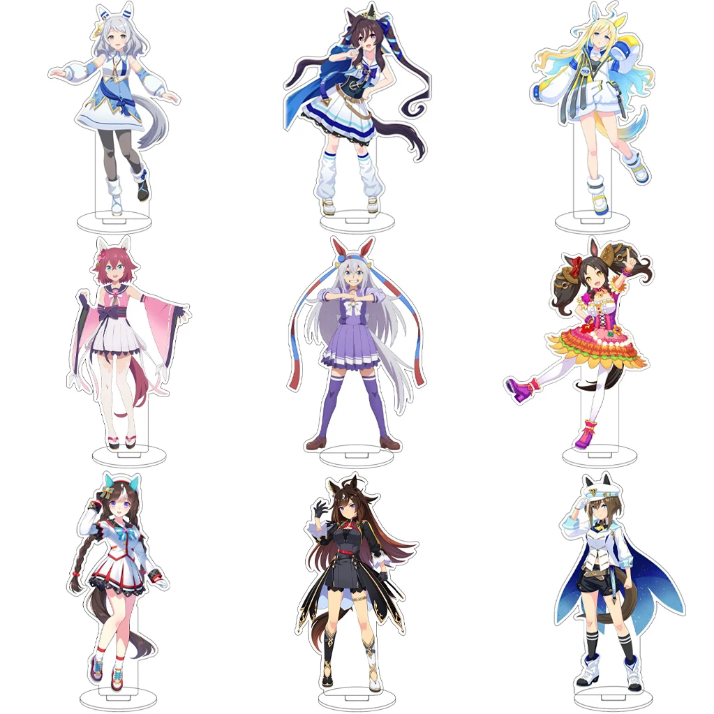 16CM Anime-Spiel Pretty Derby Marvelous Sunday Tamamo Cross Cheval Grand Dorumente Cos Acryl-Figur Standfigur Ornamente Geschenke