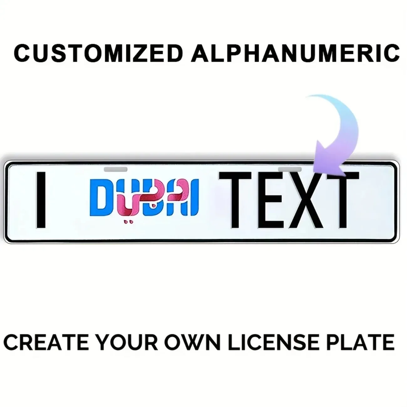 Individuelles Aluminium-Nummernschild 1 Stück UV-Bedruckt Personalisierter Text Wanddekoration für Auto Bar Garage Nur zur Dekoration