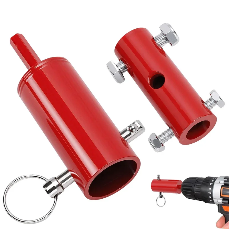 

Jack Drill Adapter Tool Fit 1 Inch Handle Stud Heavy Duty Steel Jack Rod Attachment For Dump Flatbed Livestock Trailers