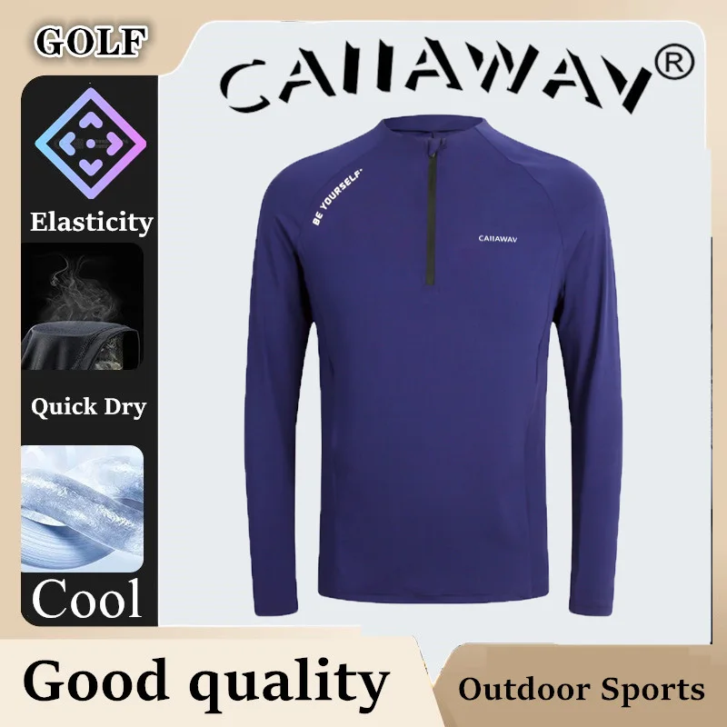 Authentic CAIIAWAV Golf Long Sleeve Men\'s Top Long Sleeve T-shirt GOLF Clothing Sports Comfortable Long Sleeve T-shirt