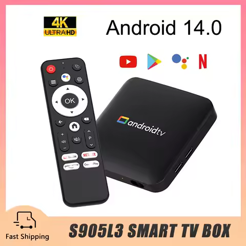 TV Box H96 MAX S905L3 Android 14.0 4K BT 2.4G 5G Wifi Google Voice Remote Media Player Home Android Smart Set Top Box