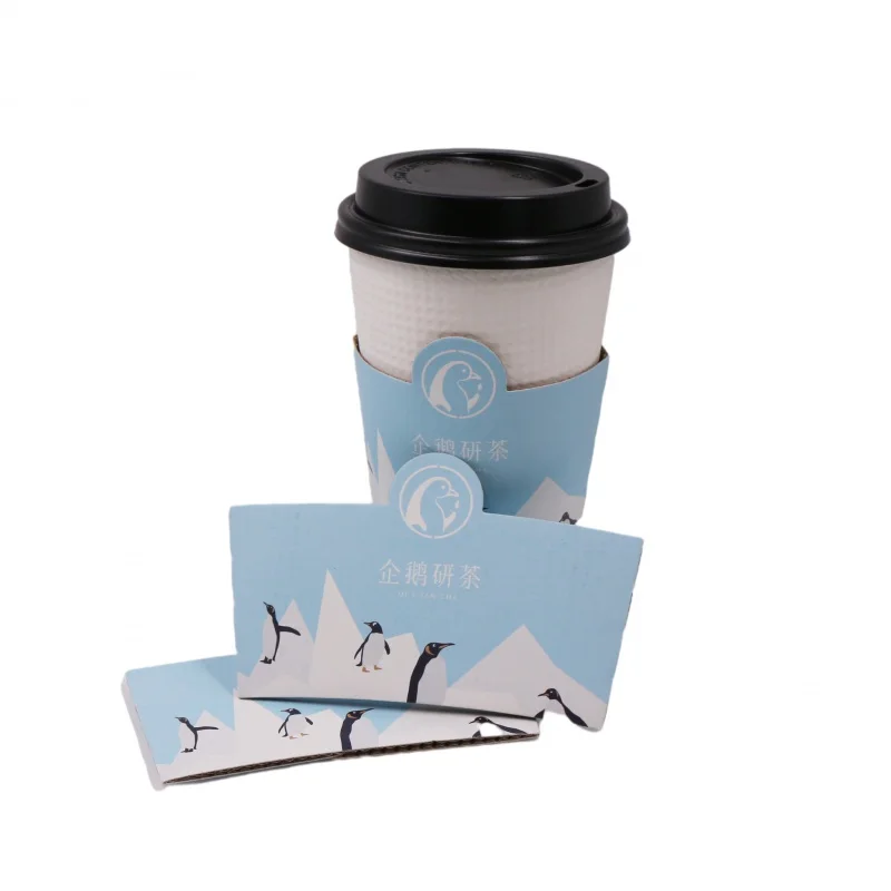 Customized productHot Drink Cup Sleeves Corrugated Cardboard Coffee Paper Cups Sleeve