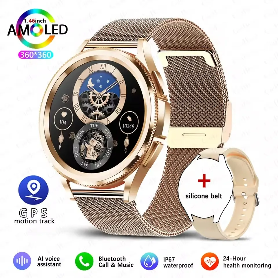 

2026 New Women Smart Watch Ultra 1.46-inch Sports Mode Fitness ECG+PPG Health Monitoring Bluetooth Call Waterproof Smartwatch