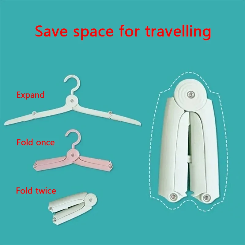 Foldable Travel Hanger Outdoor Portable Clothes Hangers Multi-functional Rack Space Saving Non-slip Easy Storage