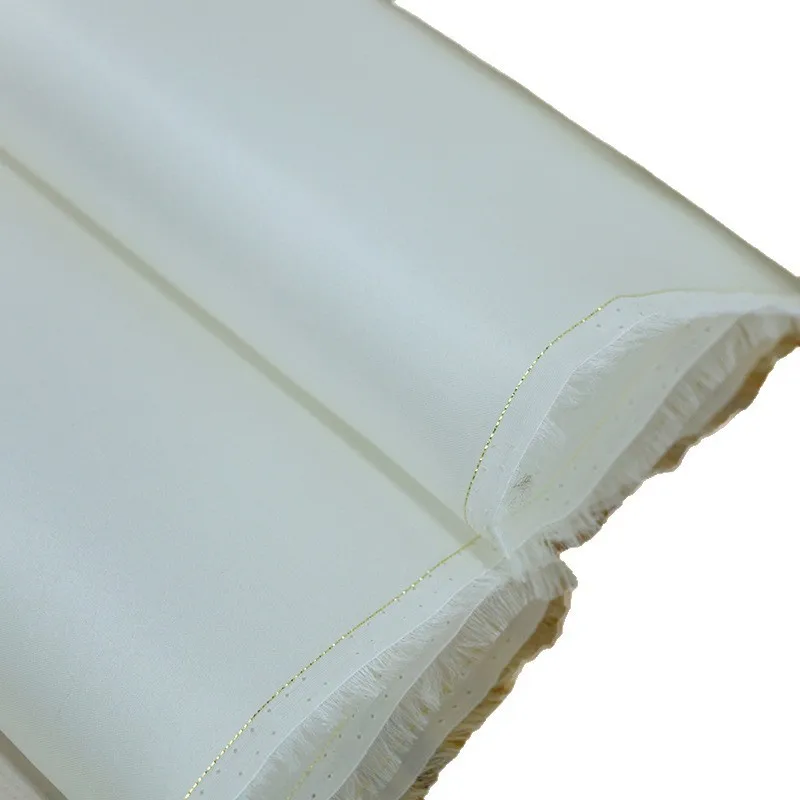 16 momme satin in natural white 135CM wide free-cut high-end pure silk fabric