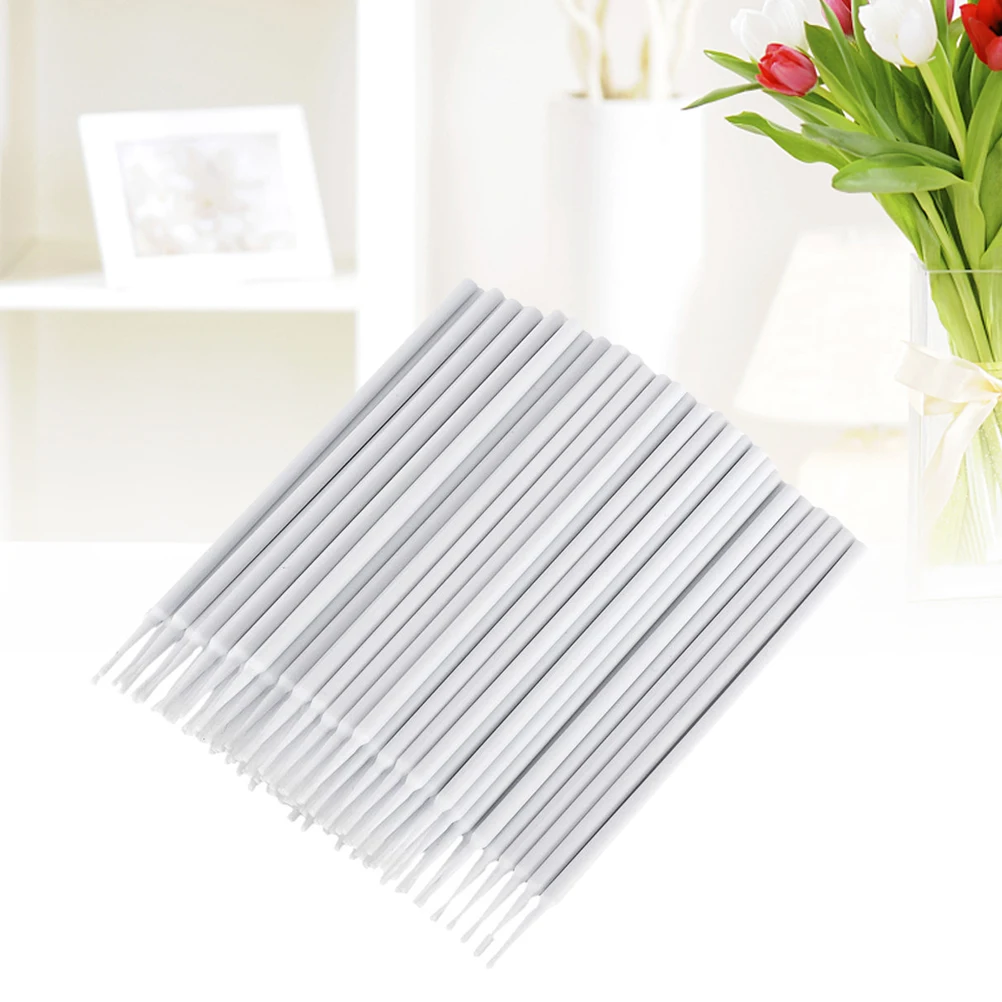 100 pezzi di pulizia tamponi di cotone applicatore per ciglia pennello micro estensione in miniatura