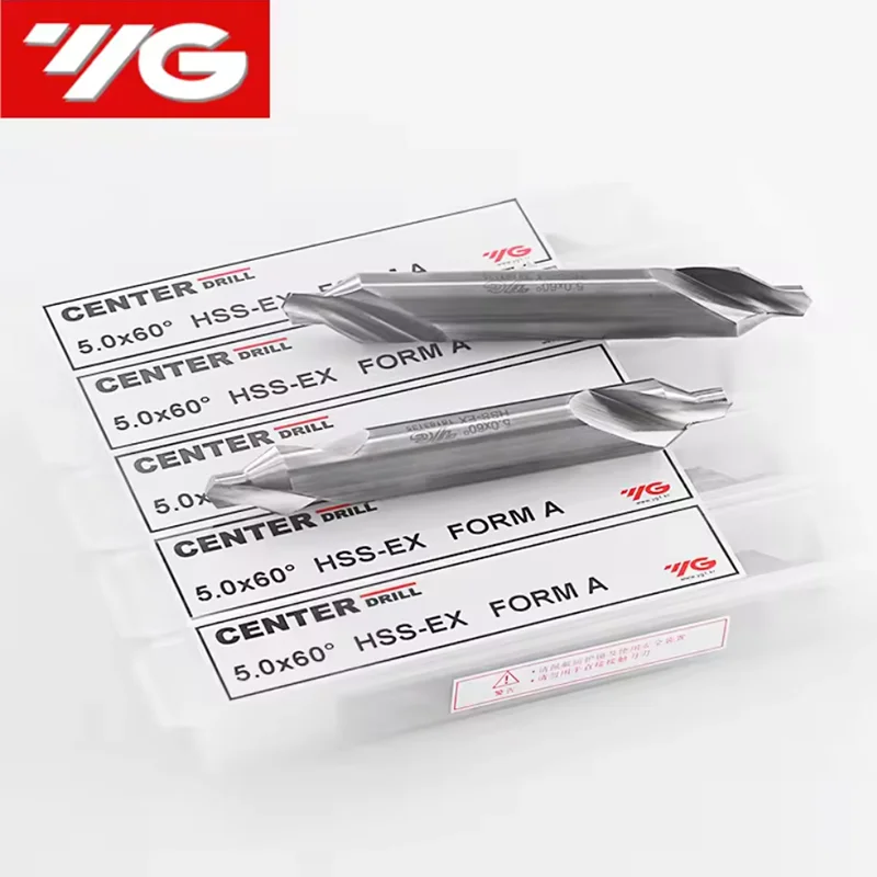

Набор центральных сверл Korea YG HSS-EX 60 ° Корончатое сверло Электроинструмент Сверление металла для токарного станка Металлообработка 1/1,5/2/2,5/3/4/5 мм