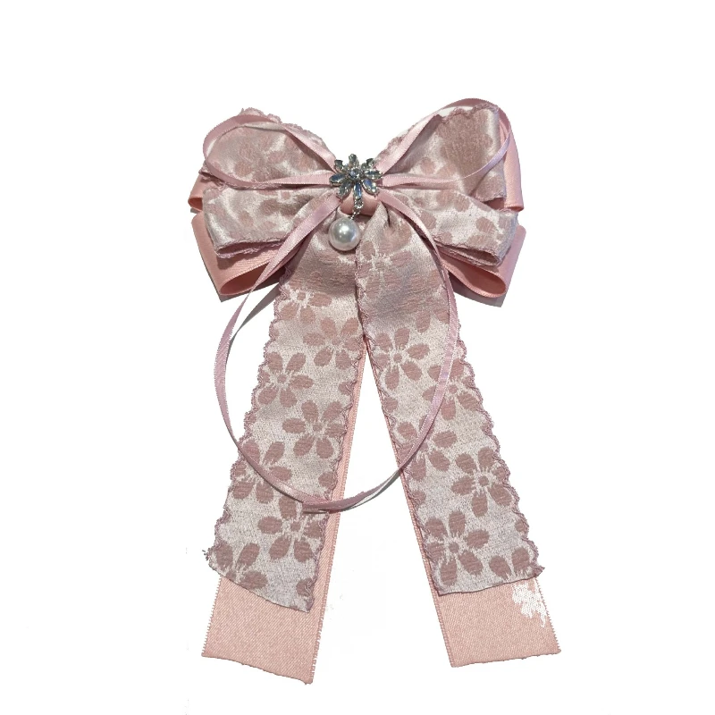 Accessoires pour cheveux coréens, pince à cheveux en maille Double couche avec nœud, épingle à cheveux élégante en strass pour femmes, fleur