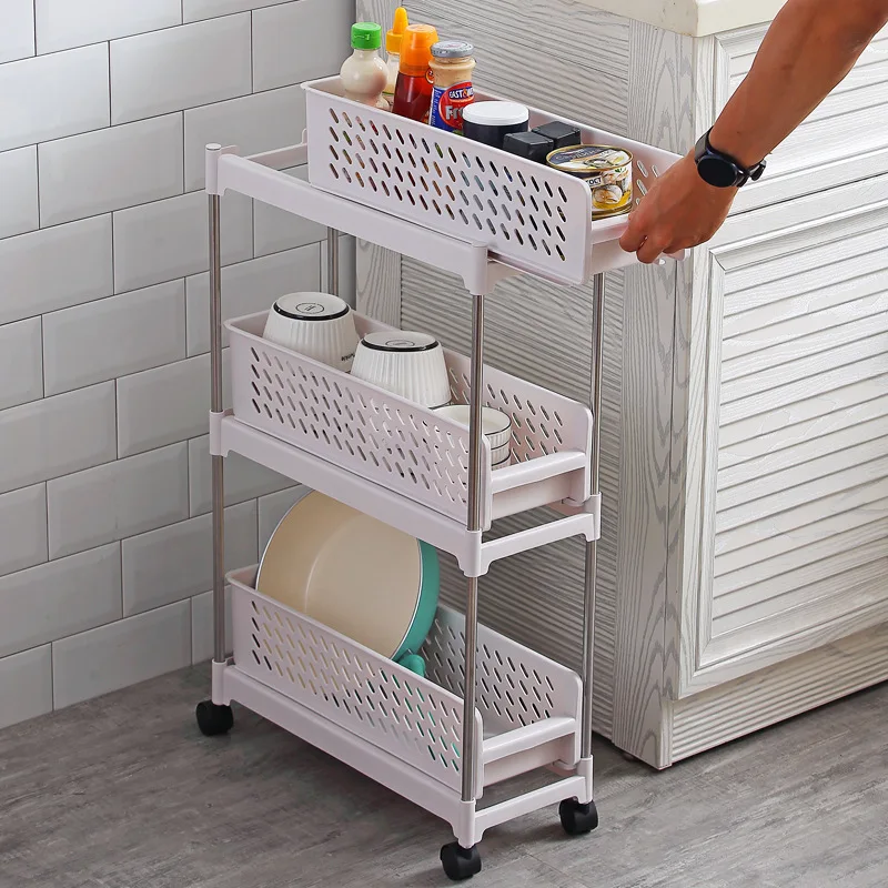 Kitchen shelves, small carts, toilets, bathrooms, multi-level storage shelves