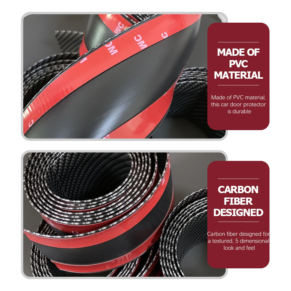 

2pcs Car Sill Protector Carbon Fiber Black 70MM PVC Durable Easy Protection Anti Door Edges Guard Scratch Car Accessories