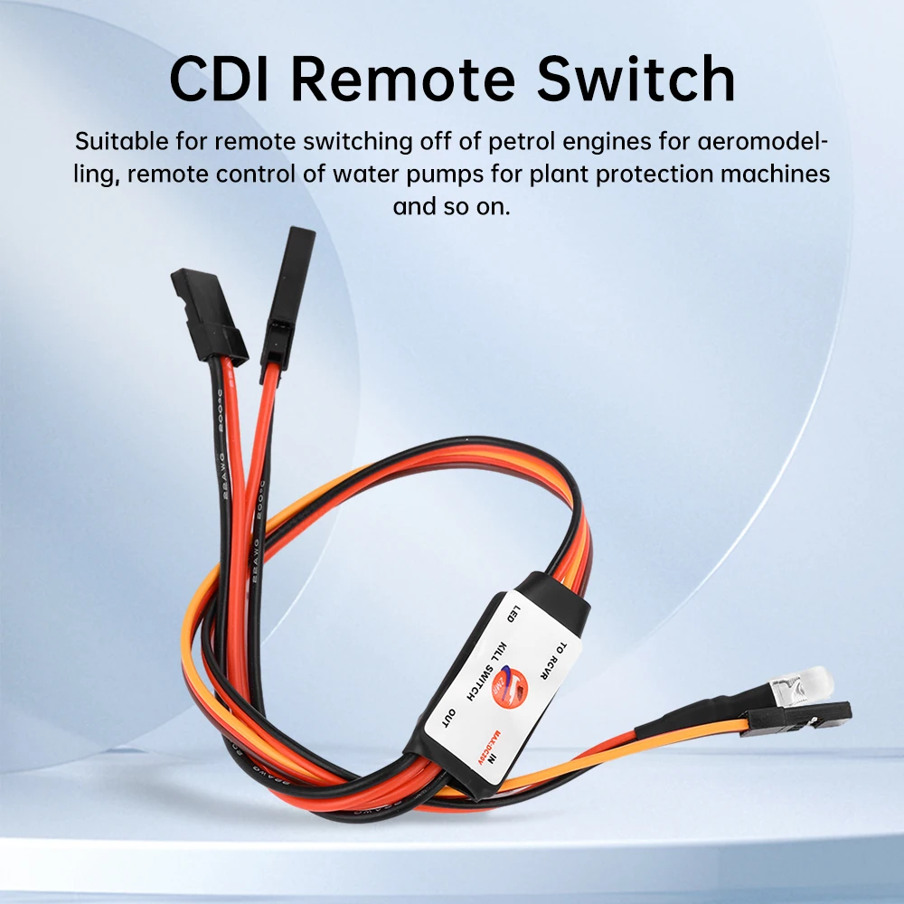 CDI Remote Flameout Switch RC Engine Kill Switch For DLE Gasoline Engine DC5-25.2V Model Aircraft Engine Shutdown Switch