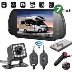 Wireless Car Rearview Camera With Mirror Monitor For Vehicle Parking Mirror Camera Hd Reverse Camera With 7 Inch Screen