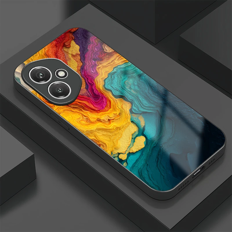 Marble Pattern Shockproof Phone Case For Huawei Honor 50 Lite 30 20 20S 400 Lite 300 Pro 200 Smart 90 70 Tempered Glass Cover