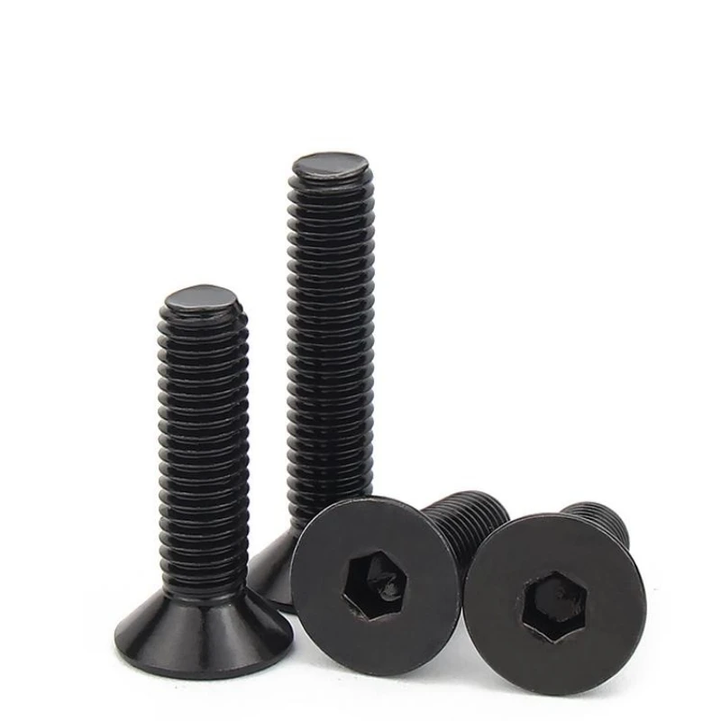 WZHUIDA Black Hexagon Hex Socket Countersunk Flat Head Screw M2 M2.5 M3 M4 M5 M6 Allen Bolts DIN7991 Stainless Steel